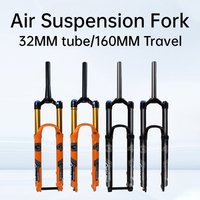AliExpress NONE Mountain Bike Fork 26/27.5/29 inch Air Suspension Fork 34MM Tube 160MM Travel 9×100mm QR/15×100mm TA Cycling parts