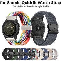 For Garmin Quickfit Watchband fit Fenix 8 7 6 Pro 20mm 22mm 26mm Tactix Epix Nylon Canvas Parachute Style Buckle Watch Strap