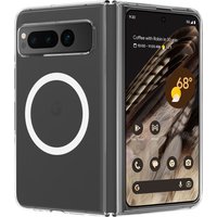 for Google Pixel Fold Case Magnetic for Magsafe Wireless Charge Cover Clear Hard Shockproof Phone Shell Phone Fundas