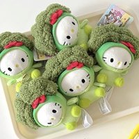 Celebrity Same Style Broccoli Pendant, Hello Kitty Plush Doll, Cute Bag Charm, All-match Ornament, Perfect Gift for Girls