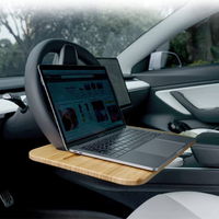 Bamboo-made car-mounted steering wheel, dining table, laptop tray, multi-functional stand