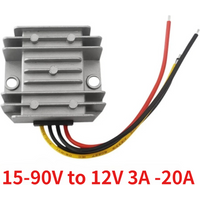 DC-DC-Wandler 15-90V Abwärtswandler auf 12V 3A 36W Kleines Buck-Modul Wasserdichter Golfwagen-Spannungsregler Reduzierer Netzteil