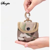 Waterproof Camp Mini Oxford Fabric Keychain Bag, Outdoor Hunting Camouflage Waist Bag for Earphone Keys Coin,EDC Carry Organizer