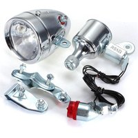 Bicycle Light Set Replace Parts Eco Friendly Safe Universal Easy to Install Friction Generator Headlight Tail Light Set