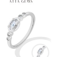 ATTAGEMS 2026 New Simple Sparkling Oval Synthetic Moissanite Rings S925 Sterling Silver For Women Wedding Statement Fine Jewelry