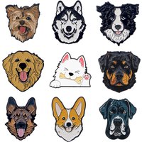 Cute Dogs Brooches For Women Cartoon Pets Enamel Pin Corgi Metal Badge Jewelry Clothing Backpack Accessories Friends Gift