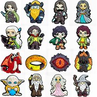 16pcs Hot Movie Characters Shoe Charms Cartoon Clog Sandals Shoe Decorations Accessories For Boys Girls Party Gift