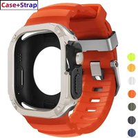Silicone Strap+Case Waterproof For Apple Watch Ultra 3 2 49mm Series 11-10 46mm Band+Case for Iwatch SE 7 4-9 SE 44mm 45mm