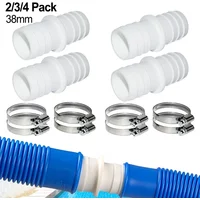 Heavy Duty Pool Hose Adapter for 38mm Outer Diameter Hoses Compatible with Sand Filter Pumps and Pool Vacuum Cleaners