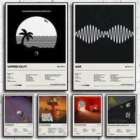 Music Album Band Details Poster Gorillaz Arctic Monkeys AM Rap Hip Hop Rock Wall Art Home Decoration Aesthetic Kawaii Room De