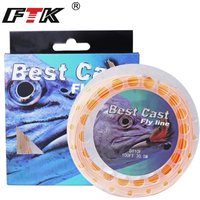 FTK 100FT/30.5M Weight Forward Fly Line Inner Braided Pe Line Outside Pvc WF4F-WF8F Top Tip Sinking Fly Fishing Line