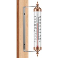 Outdoor Thermometer Waterproof Adjustable Angle Outside Temperature Gauge Decorative Metal Wall Window Garden Patio Thermometer