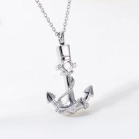 Cremation Jewelry for Ashes Anchor Urn Necklace Men Women Ocean Theme Memorial Keepsake Ashes Pendant for Brother Father