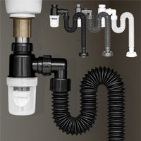 Bathroom Kitchen Accessories Home Washbasin Pipeline Sink Hose Drain Sewer Pipe Sink Deodorant Strainer