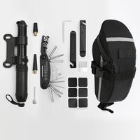 A Set of Bicycle Repair Kit, Mountain Bike Tire Repair Kit with Pump Road Bike Bicycle Repair Combination Riding Accessories