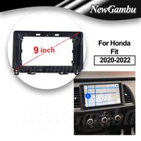 9 inch For Honda Fit 2020-2022 LHD Frame Audio Adaptor Dash Trim Kits Facia Panel Radio Player screen 2 Din