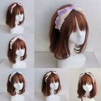Japanese Lolita Headband Lace Bowknot Hair Hoop Headwear Hairpin Headdress Hair Accessories for Friend Birthday