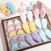 10pcs Polyester Double-Sided Rabbit Ear Plush Handmade Material Decorating Holder Covers Decorative Accessories Home Decoration