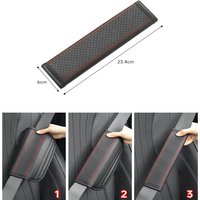 PU Leather Embossed Car Seat Belt Shoulder Cover Decompression Comfort Car Accessories Safety Belt Protective Cover