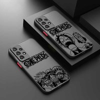 Ones Pieces Cute Image Cover For Samsung S25 S24 S23 S22 S21 S20 S10 FE Ultra Plus Lite Frosted Translucent Silicone Phone Case
