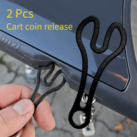 2/5 PCS Shopping Cart Token Keychain Supermarket Trolley Unlocking Tool 3D Plastic Portable Reusable Compact Sturdy Design