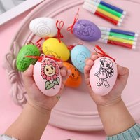 10-30 Pcs 4x6.5cm Fun DIY Painting Easter Eggs for Easter Birthday Carnival Party School Kindergarten Gift Prize Pack Filler