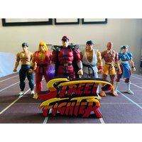 Street Fighter Logo Arcade Game Theme Sculpture Collectible Figurine Street Art Decorations for Home And Office