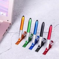 Multifunction Touch Ballpoint Pen With LED Light Foldable Phone Holder Night Read Writing Pen Office School Student Stationery