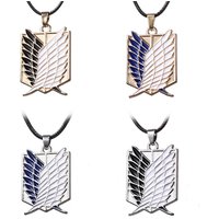 Hot Attack on Titan Necklaces Pendants Wings Of Liberty Metal Unisex Leather Chain Fashion Children Jewelry Pendant Two Colors