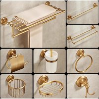 European-style Antique Bronze Towel Bar Bathroom Towel Rod Rack Toilet Storage Rack Bathroom Hardware Hanging Set