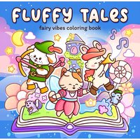 FLUFFY TALES Bold-easy Patterns Coloring Book for Adults Cute Drawing Book Perfect Gift for Party and Birthday