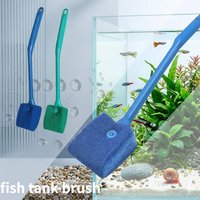 Fish Tank Brush Long Handle Brush Double-sided Cleaning Brush Aquarium Cleaning Tools Aquarium Glass Plant Cleaning Brush 1pc
