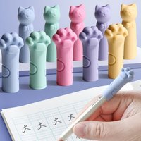 30pcs High Quality Cat Claw Shape Eraser Pencil Cap Dual-purpose Pencil Extender Pen Tip Protector Students