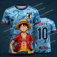 2025 Japan One Piece Luffy Football Jersey T-shirt Kids Football Special Jersey Kit Adult Men's/Women's Quick-Drying Sweatshirt