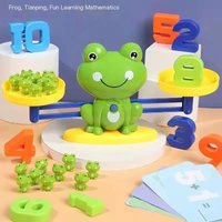 Frog Balance Math Game, STEM Educational Counting Toys for Kids 3-5+ Years, Fun Number Learning Scale for Addition & Subtraction