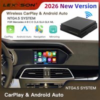 LEXXSON Wireless CarPlay Android Auto for Mercedes Benz A B C E CLA GLA GLK ML Sprinter NTG4.5 Becker Module Navigation 2026