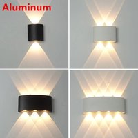 Mur LED lampe extérieure étanche IP65 cour applique murale 2W 4W 6W 8W 12W lumières de jardin en aluminium chambre salon escaliers éclairage