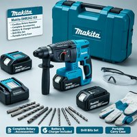 Marteau perforateur à percussion Makita DHR242 18 V d'origine, faible niveau de vibration 13,5 m/s², assure une manipulation confortable lors de sessions de perçage répétitives longues sur pierre et