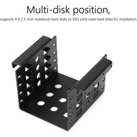 4 Bay 2.5 inch to 3.5 inch SSD Hard Drive Caddy Aluminum Alloy Computer Holder