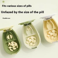 2 In 1 Pill Cutter With Storage Box Portable Mini Drug Tablet Medicine Small Small Medicine Box Health Care Pills Case