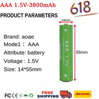 NEW 3800mAh Rechargeable Battery AAA Alkalinity Battery 1.5 V AAA Battery for Clocks Mice Computers Toys So on