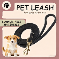Genuine Leather Pet Leash with 360° Rotating Brass Clasp Durable Soft Handle for Dog Cat Walking Training