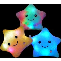 About 20CM Creative Luminous Star Plush Toys Lovely Glowing Colorful Stars Plushie Doll Led Light Toys for Children Girlfriend