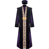 2025 Fancy Dummbledore Cosplay Fantasia Costume Disguise for Adult Men Robe Hat Roleplay Outfit Halloween Carnival Party Clothes