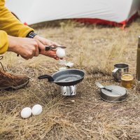 TOMSHOO Portable Mini Aluminum Alloy Alcohol Stove with Lid Outdoor Camping Hiking Backpacking Cooking Stove Alcohol Stove