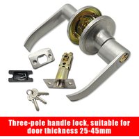 High-Grade Aluminum Alloy Room Door Handle Lock Three-Pole Spherical Knobs Door Lock Bedroom Bathroom Hardware Accessories