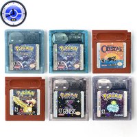 USA English Pokemon BROWM CRYSTAL AWAKENING Black and White 3 POLISHED CRYSTAL CRYSRAL CLEAR Game Cartridge Rom Hack for gbc
