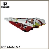Sleek Space Interceptor MOC Construction Bricks Model, Detailed Sci-Fi Plane for Collection Toys and Home Decoration