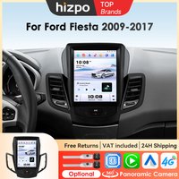 Hizpo 9,7-Zoll-Autoradio-Bildschirm für Ford Fiesta 2009-2016 im Tesla-Stil mit GPS-Navigation, Carplay, 2-DIN-Android-Multimedia-Videoplayer und DSP