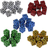 50PCS/Set Acrylic Dice Set D6 Carved Pattern Polyhedron Dice 6-sides Game Dice for RPG Dungeons and Dragons Board Game